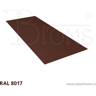 Brons Rovinný plech 800 x 2000 mm hnědá