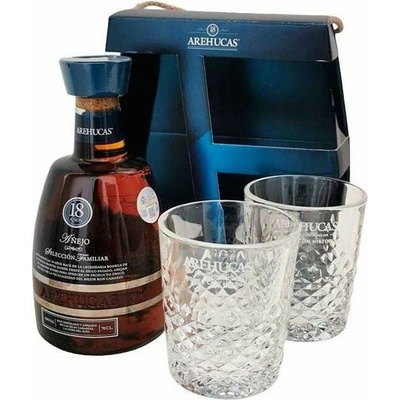 Rum Arehucas Anejo 18y 40% 0,7 l (darčekové balenie 2 poháre)