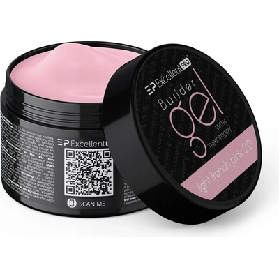 Excellent Pro stavební gel podkladový Light French pink 2 0 růžový 50 ml