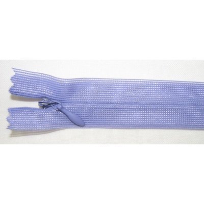 Zips krytý nedeliteľný 20cm fialová
