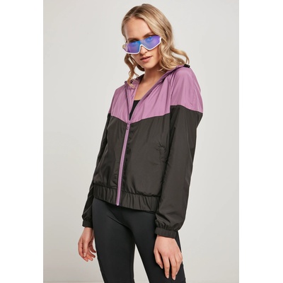 Urban Classics Дамска ветровка в лилаво и черно Urban Classics Ladies Arrow Windbreaker TB3638 SALE - Черен, размер S