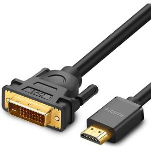 UGREEN HDMI към DVI кабел (150 см) - Ugreen HDMI Male To DVI Male Cable 1080p (черен) (HD106)