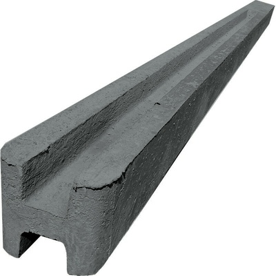 Betonový sloupek na plot 175 cm průběžný hladký - grafit