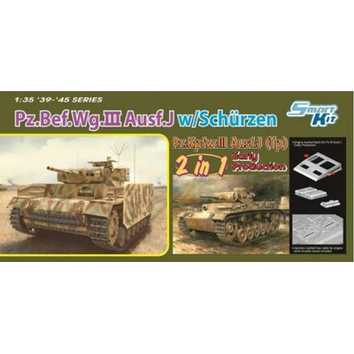 Dragon Models Pz.Bef.Wg.III Ausf.J / Pz.III Ausf.J Tp Early Production 2 in 1 6628 1:35