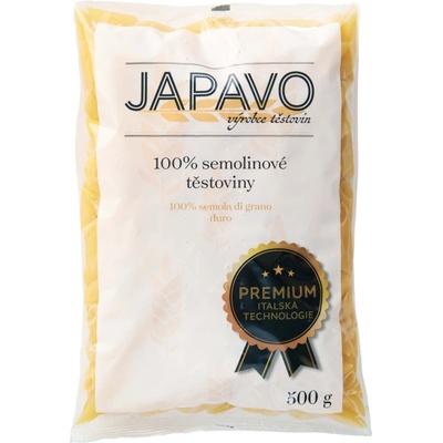 Japavo Premium Semolinové těstoviny penne 0,5 kg