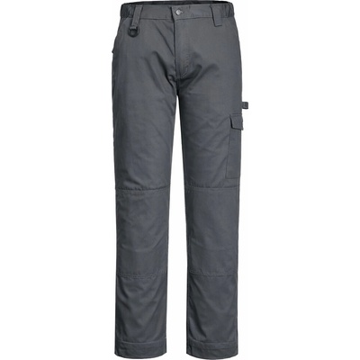 PortWest Kalhoty Super Work Trouser CD884 do pasu Šedá metal