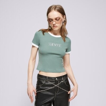 Levi's Levi's Тениска Graphic Ringer Mini Tee Greens дамски Дрехи Тениски A3523-0070 Каки XS (A3523-0070)