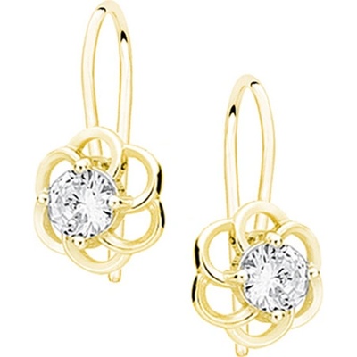 Olivie Russo strieborné detské náušnice gold 3287