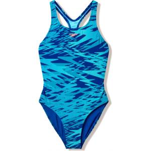 Speedo Детски бански костюм Speedo Kid's Hyperboom Print Medalist One Piece Swimsuit - Night Watch / Hyper Teal - размер 140 (EU) (750-2737-0514)