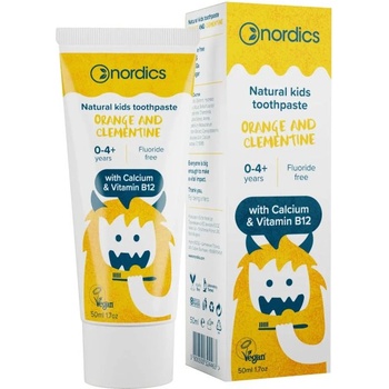 Nordics Nordic Orange + Tangerine Детска паста за зъби с wakes na Portokal I mandarina , 50 ml (NORKIDOR)