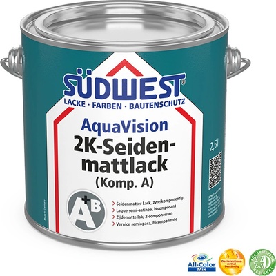 Südwest AquaVision 2K-Seiden-mattlack 2,5 l čierna