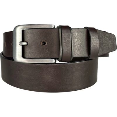 Penny Belts pánský kožený opasek 02-PR01-40 tmavě hnědý