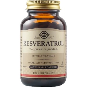 Solgar Resveratrol 100 mg, 60 vegetable capsules
