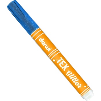 Darwi Tex Fabric Glitter Marker Маркер за текстил Blue 6 ml 1 бр (DA0140013200C)