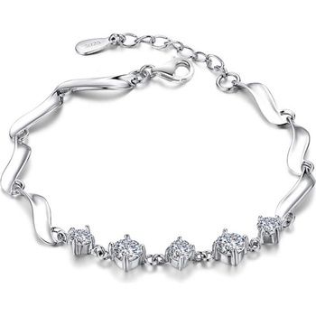 Silenti Jewelry Сребърна гривна "Хубост" - Лилав