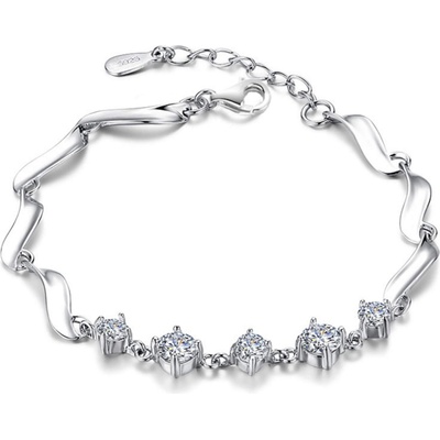 Silenti Jewelry Сребърна гривна "Хубост" - Лилав