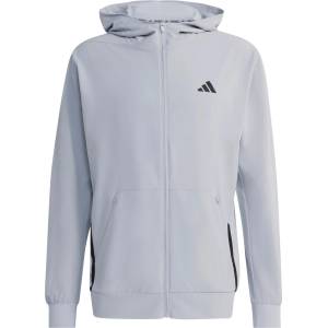 Adidas Мъжки суичър adidas D4T Workout Full-Zip Hoodie - Halo Silver - размер M (017-4663-0212)