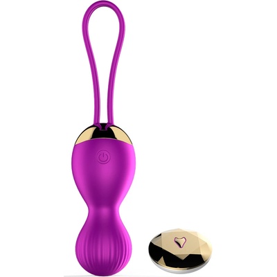 Boss Series Vibrating Silicone Kegel Balls - Vibrační venušiny kuličky Fialový