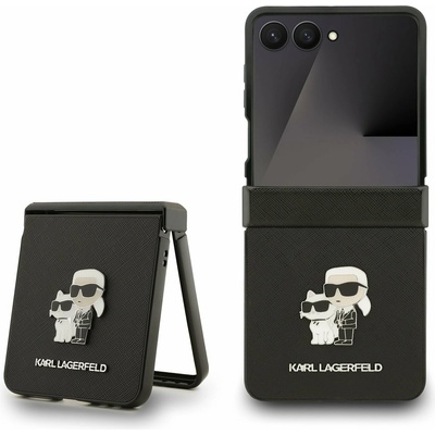 KARL LAGERFELD PU Saffiano Karl and Choupette Задна корица за Samsung Galaxy Z Flip 7 Black Karl Lagerfeld | Cheren | МЪЖЕ | UNI