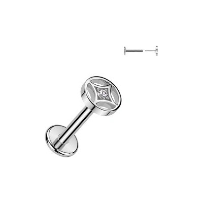 Šperky4U piercing do brady Push In labreta LB1129