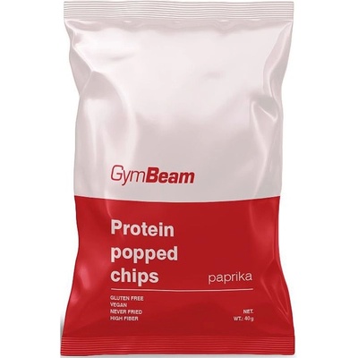 GymBeam Protein Popped Chips proteínové čipsy príchuť Paprika 40 g