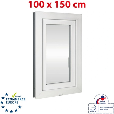 Okna Hned Plastové okno 100x150 cm bílé otevíravé i sklopné pravé