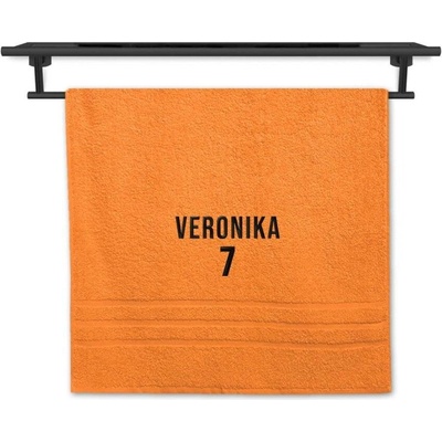 Povlečení Plus osuška pro sportovce se jménem 70 x 140 cm oranžová