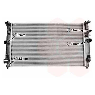 Chladič, chlazení motoru VAN WEZEL 54012704