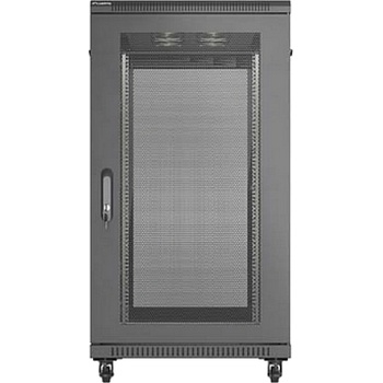 Lanberg Rack Cabinet 19" Free-Standing 22U/600X1200 (FlAT Pack) With Mesh Door Black (FF01-6222-23B)