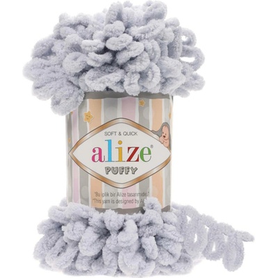 Alize příze Puffy 416 světlá modrošedá