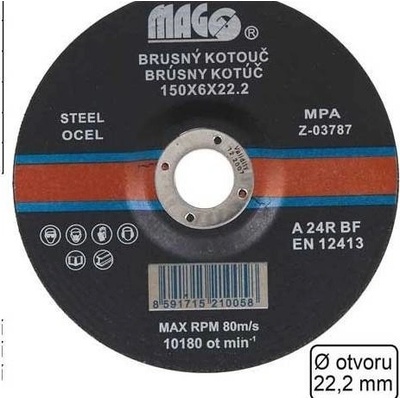 Magg kotouč brusný 180 x 6 mm 4533