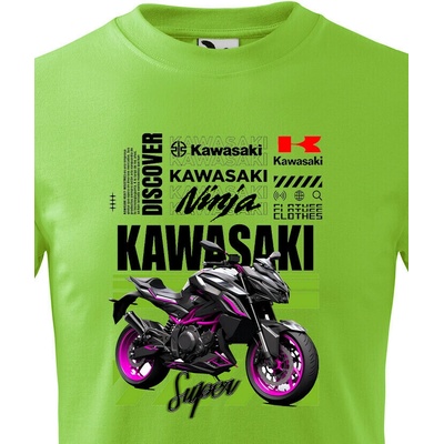 Dětské triko Kawasaki Ninja Jablková zelená Canvas tričko Bezvatriko.cz 2376