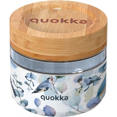Quokka Deli, Skleněná nádoba na jídlo BLUE NATURE, 500ml, 40120