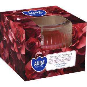BISPOL Ароматна свещ Bispol Aura - Sensual Flowers, 80 g (sn69-420)