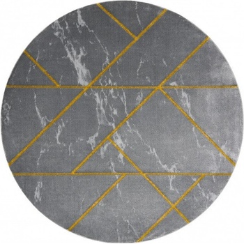 Dywany Łuszczów Emerald geometric 1012 grey and gold Šedá