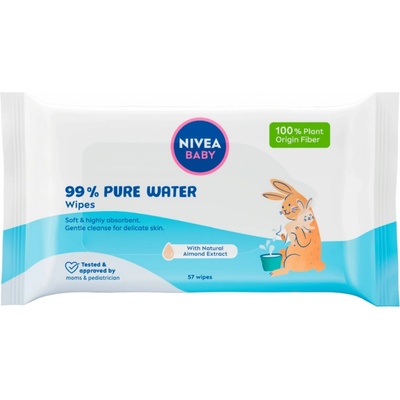 NIVEA BABY 99% Pure Water Čisticí ubrousky 57 ks
