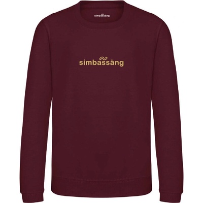 Dievčenská mikina s vyšívaným logom burgundy
