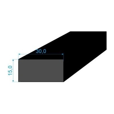 0596203 Pryžový profil 20x30mm, EPDM 70°Sh obdélníkový – Zbozi.Blesk.cz