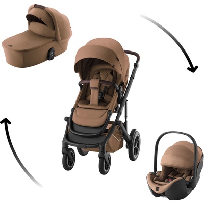 BRITAX Set Smile 5Z + korba + autosedačka Baby-Safe PRO Lux 2025 Varianta: Warm Caramel