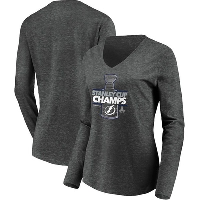 Fanatics Dámske tričko Tampa Bay Lightning 2020 Stanley Cup Champions Locker Room Laser Shot V Neck dlouhý rukáv