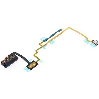 AppleMix Flex kábel s audio konektorom, mikrospínačom a ovládaním hlasitosti pre Apple iPod nano 7. generácie - čierny - kvalita A+
