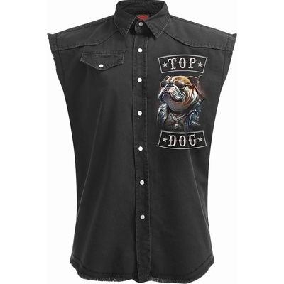 RukaHore Spiral Stairs košeľa Top Dog black print unisex čierna