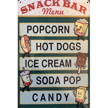 Ceduľa Snack Bar Menu