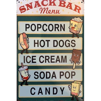 Ceduľa Snack Bar Menu