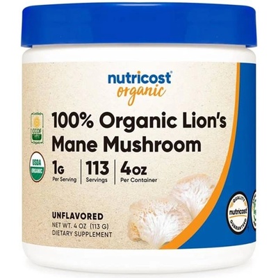 Nutricost Organic Lion's Mane Mushroom, 113 g, Nutricost (67049 (252101) NC)