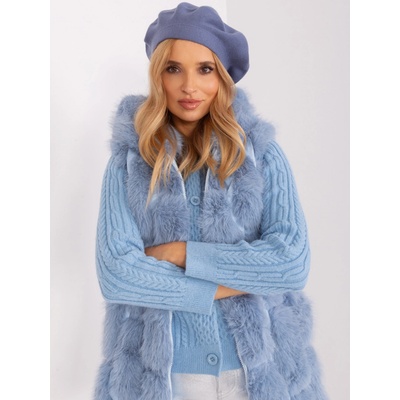 Wool Fashion Italia Baret -AT-CZ-231305.82P Modrá tmavě