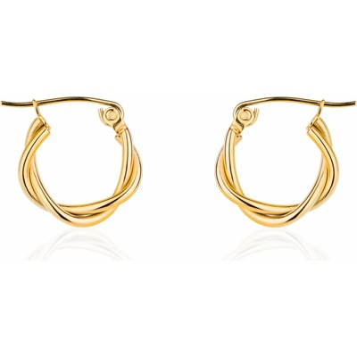 Franco Bene Deformované náušnice malé pozlacené 970