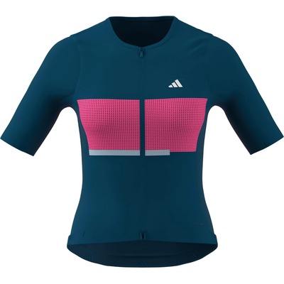 adidas Дамска фланелка с къс ръкав за колоездене adidas Women's Tempo Jersey Neo Cycling jersey - Dusky Petrol - размер XS (156-2922-0212)