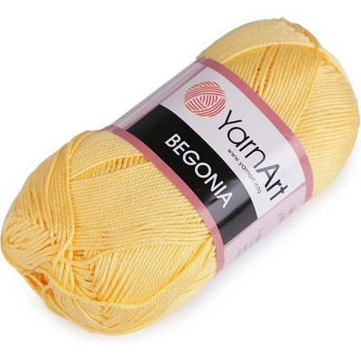 Bavlněná pletací příze Begonia 50 g Varianta: 3 (4653) žlutá světlá, Balení: 1 ks 47175/108501/216708