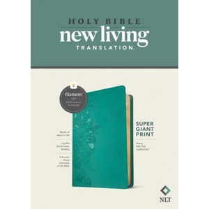 NLT Super Giant Print Bible, Filament Enabled Edition (Red Letter, Leatherlike, Peony Rich Teal) | Tyndale (ISBN: 9781496458117)